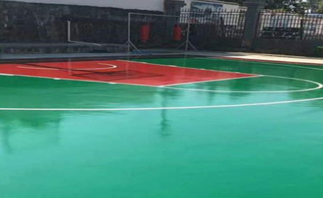 静海篮球场翻新地面